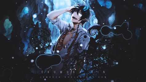 Download Blue Eyes Pointed Ears Black Hair Ao No Exorcist Rin Okumura Anime Blue Exorcist Hd
