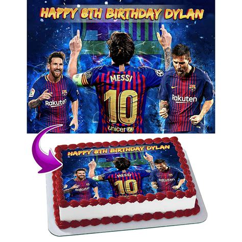 Lionel Messi 10 Edible Cake Topper 117 X 175 Inches 12 Sheet