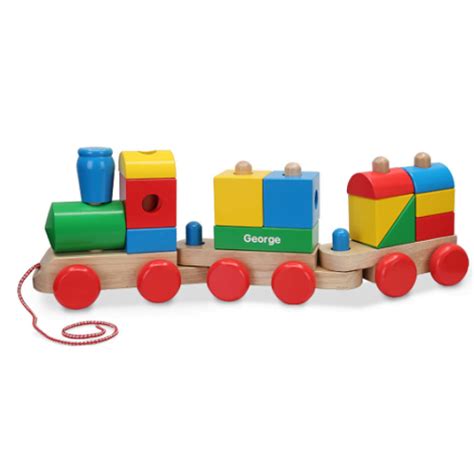 The Personalized Wooden Stacking Train Perfect As A Decorative Piece