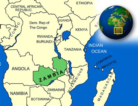 Map Of Zambia Countryreports