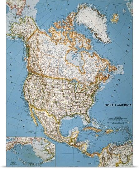 National Geographic Political Map Of North America Map Political Map