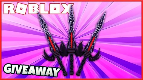 Giving Away Three Spider Mythic Knives Roblox Assassin Giveaway