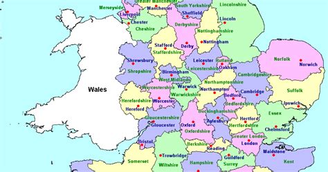 Online Maps Map Of England With Counties