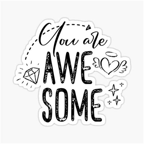 You Are Awesome Sticker For Sale By M Studioart Redbubble