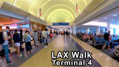 Lax American Airlines Terminal 4 Walking Around Terminal 4 From Check