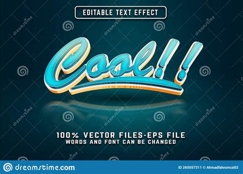 Cool 3d Text Effect Premium Vectors Stock Vector Illustration Of