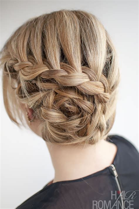 Braided updos are very fashionable as they not only help a woman keep hair from her face but also makes her look very charming. Curved lace braid hairstyle tutorial inspired by Nicole ...