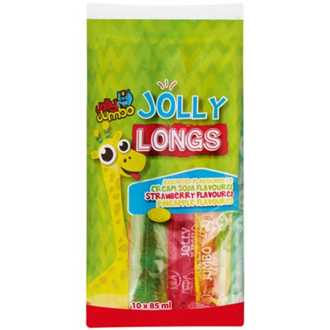Jolly Longs Strawberry Flavoured Ice Pops 100ml Ice Lollies Frozen