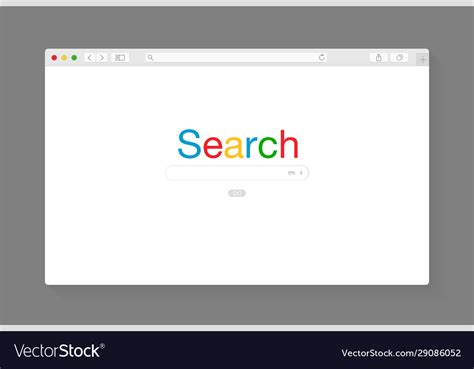 Modern Browser Window Design Isolated Royalty Free Vector