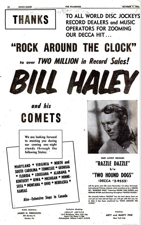 Rock And Roll Newspaper Press History Bill Haley Razzle Dazzle