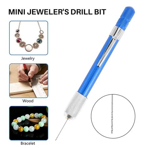 Pc Fine Tiny Numbered Jeweler S Drill Bit Set Pin Vise Chuck