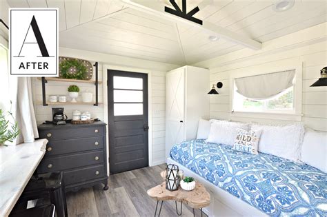 We will be converting a 16x48 woodtex shed into our home!! How To Turn a Garden Shed into a Guest Bedroom | Apartment ...