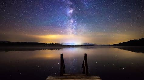 One Night At The Lake Milky Way Timelapse Youtube