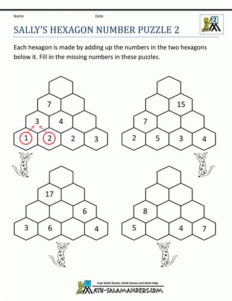 Math Puzzles 2nd Grade Grade 2 Puzzles Printable Printable