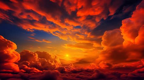 하늘 꿈결 같은 구름 붉은 구름 바다 구름 바다 빨간 하늘 배경 일러스트 및 사진 무료 다운로드 Pngtree