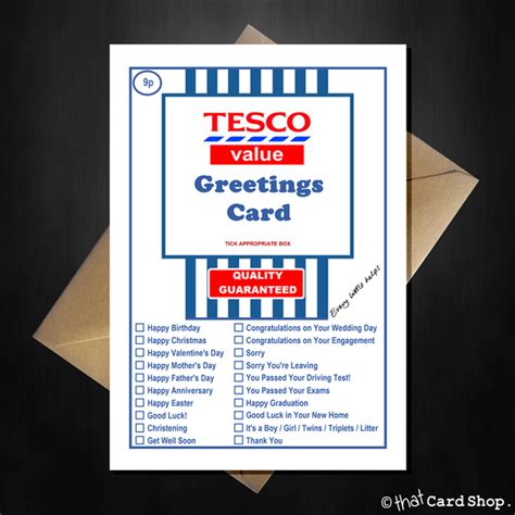 Tesco Value Funny Joke Greetings Card For Literally Any Occasion