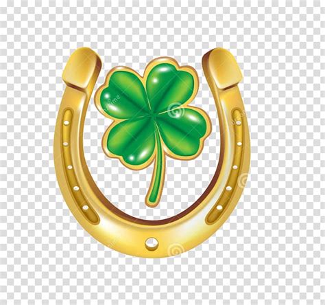 Horseshoes Four Leaf Clover Luck Horseshoe Transparent Background Png