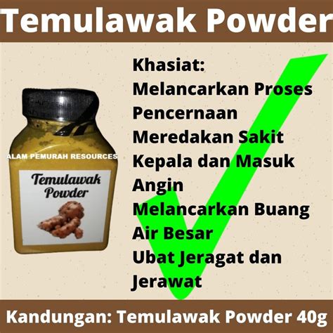 Ready Stock Temulawak Powder 40g Shopee Malaysia