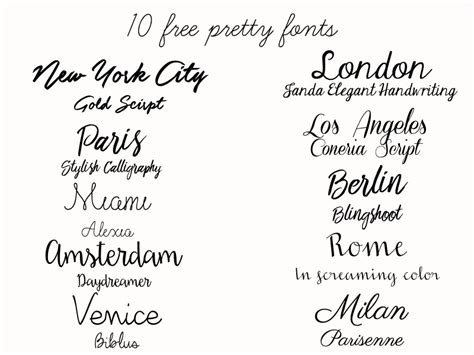 10 Pretty Free Fonts Corrie Bromfield Bloglovin