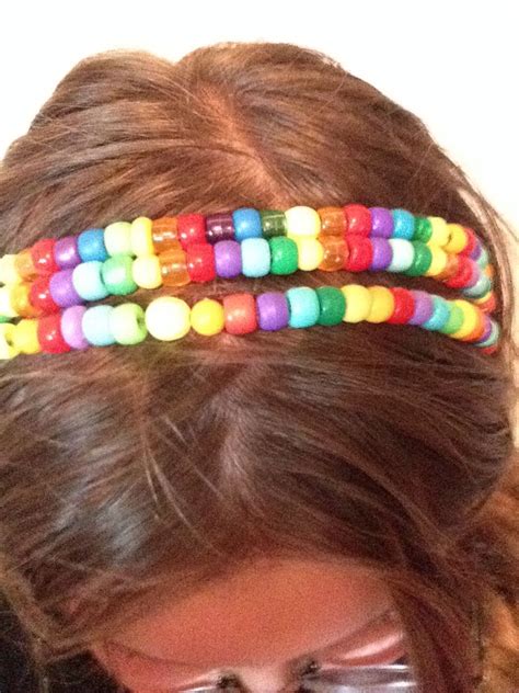 Headband I Made Rainbow Beads Rainbow Beads Hair Wrap Beads