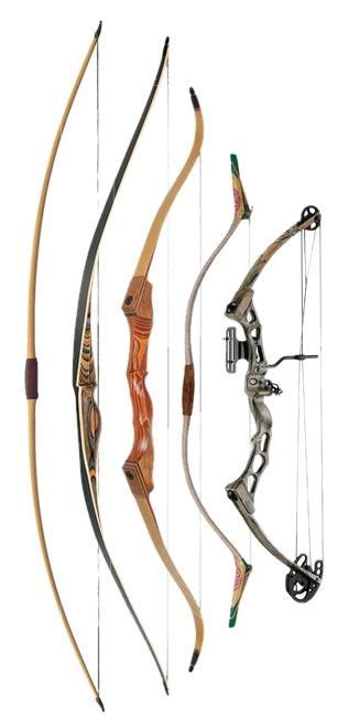 Left To Right Traditional English Longbow Flat Bow Recurve