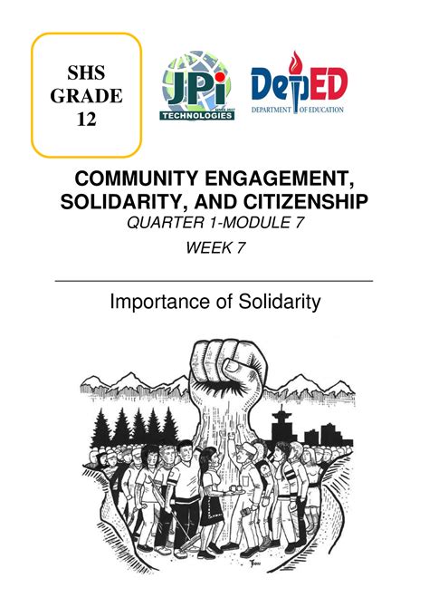 Community Engagement Solidarity And Citizenship Quarter 1 Module 7