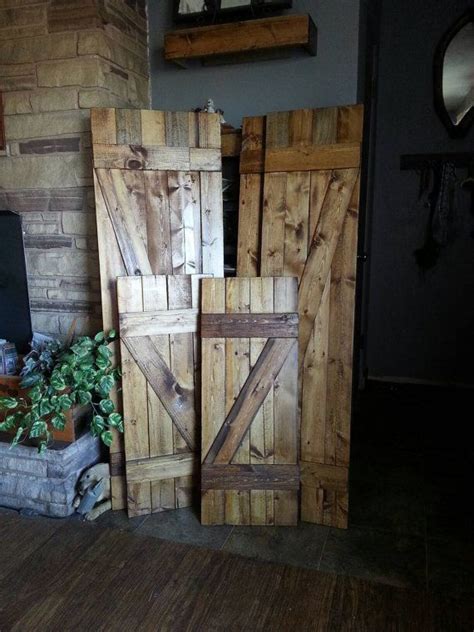48 Z Bar Rustic Wood Shutters Decorative Shutters Window Shutters