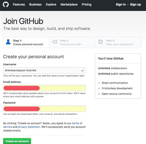 Create a GitHub Account – Dr. Teresa Vasquez