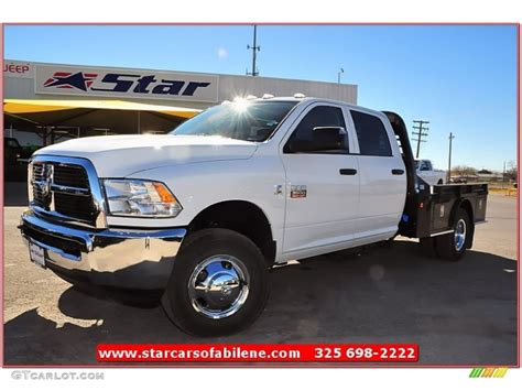 2012 Bright White Dodge Ram 3500 Hd St Crew Cab 4x4 Dually Chassis