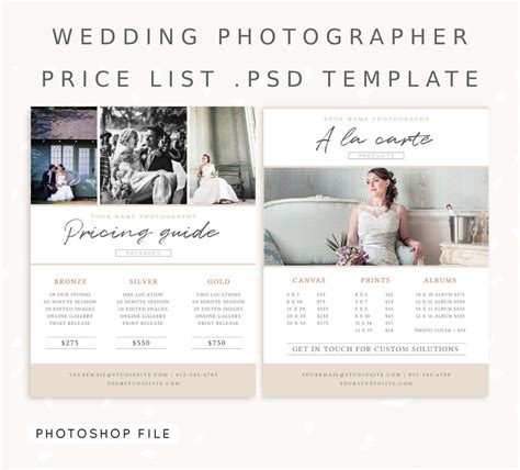 Stationery Wedding Pricing Instant Download Pricing Guide Templates