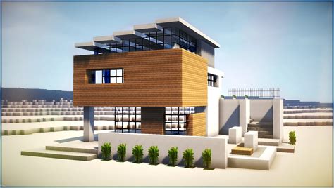 Minecraft How To Build Modern Beach House Part Minecraft Beach House