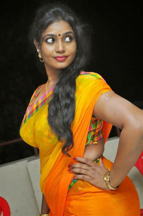 Pin By Anusha Reddy On Jayavani Aunty Saree Aunty Photos Without Saree Yellow Saree