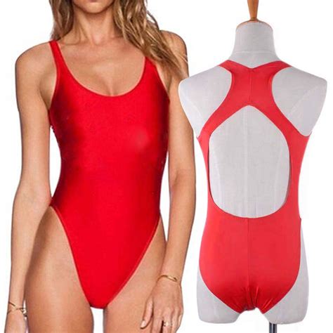 Sexy Women Lifeguard Swimsuit Moive Baywatch Cosplay One Piece