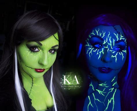 The Bride Of Frankenstein Black Light Makeup By Katiealvesdeviantart