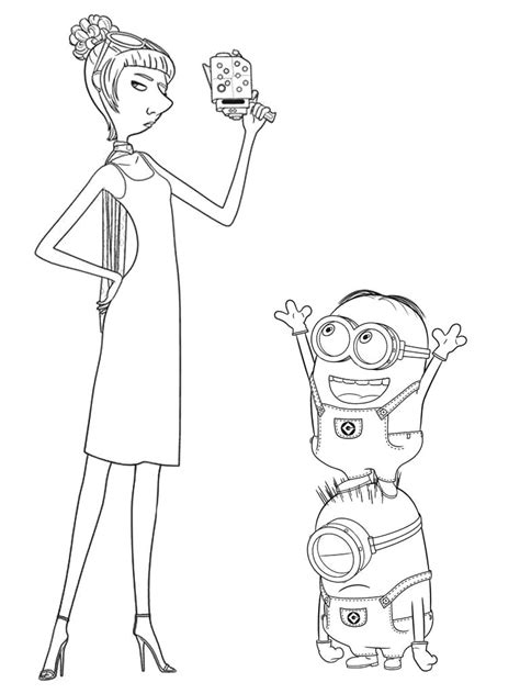 Search through more than 50000 coloring pages. Despicable Me 3 Coloring Pages Lucy and Minions - Get ...
