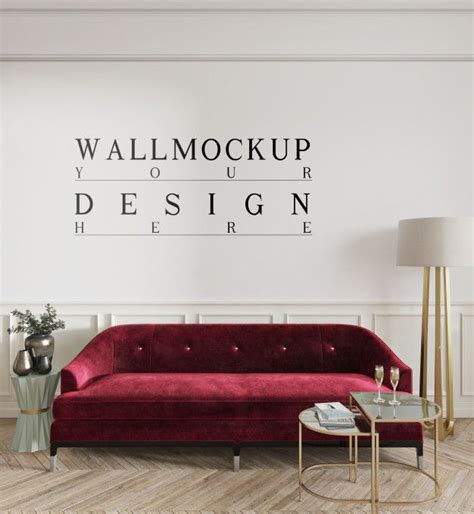 Box plaid or checks are a modern play on classic plaid. Modern Classic Living Room Design With Mockup Wall ...