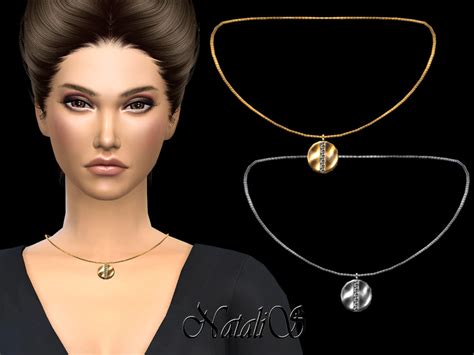 The Sims Resource Natalisdisc With Crystals Pendant Necklace