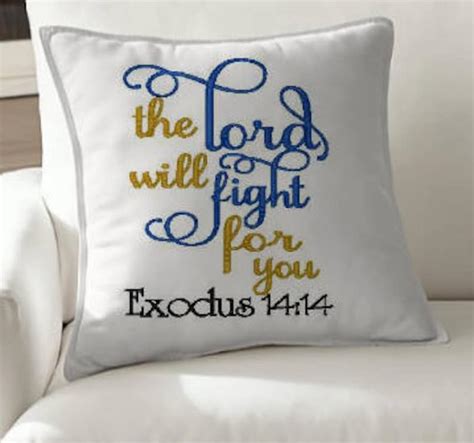 The Lord Will Fight For You Embroidery Design Bible Verse Etsy