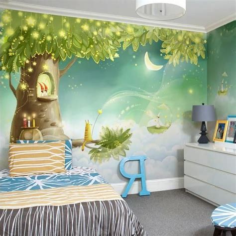 3d Magical Dream Cartoon Wallpaper Mural For Kids Room Kids Room