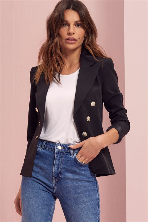 Buy Lipsy Black Military Tailored Button Blazer From The Next Uk Online