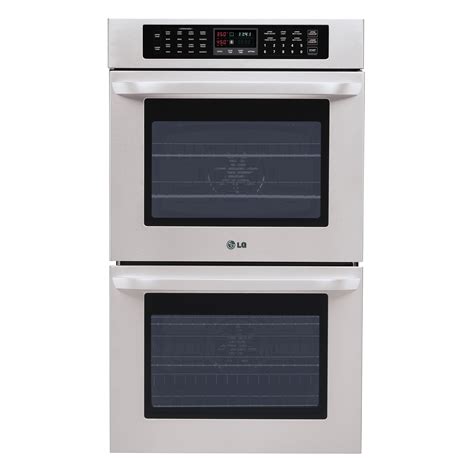 Shop Lg 30 Inch Stainless Steel Double Wall Oven With Blue