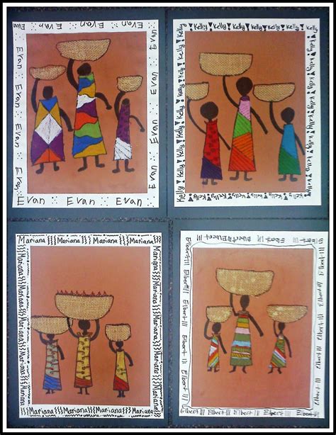 African Line Art Kindergarten Thru 5th Grade This Was A Great Project