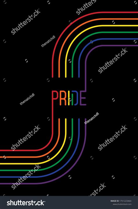 Lgbtq Community Pride Month Poster Design Vetor Stock Livre De