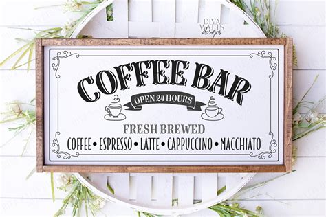 Coffee Bar Svg Farmhouse Kitchen Design Etsy Coffee Bar Coffee