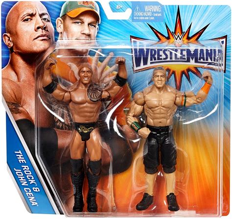 Wwe Wrestling Wrestlemania The Rock John Cena Action Figure 2 Pack