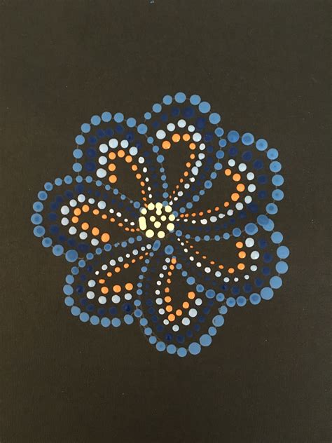 Dot Flower Dot Painting Dots Art Circle Art Projects