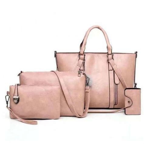 Fashion 4 In 1 Handbags For Women Pu Leather Top Handle Price From