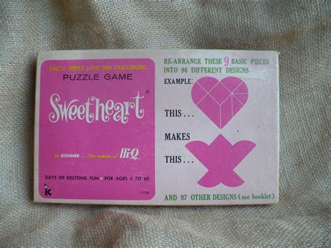 Sweetheart Puzzle Game By Kohner Vintage Puzzle Theearlybirdfinds
