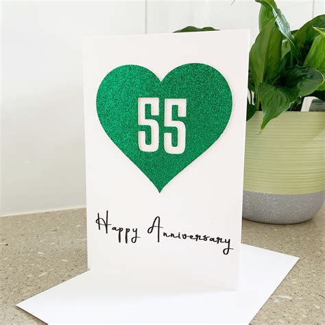 55th Anniversary Card Happy 55th Wedding Anniversary T Etsy