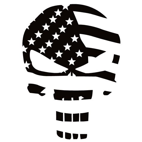 Skull Flag Usa Punisher Decal Skull Flag Punisher Usa Sticker